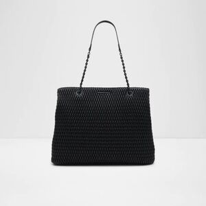 ALDO Ellysa woven tote bag in black LNC